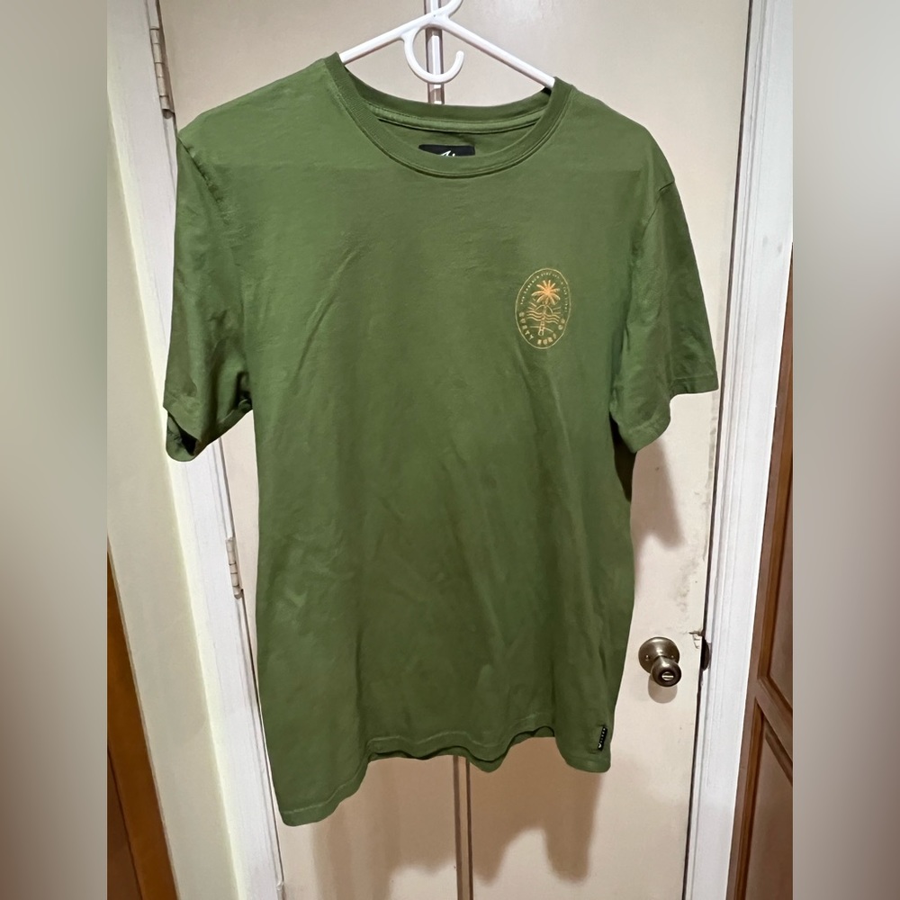 RUSTY SURFBOARDS GREEN TEE MENS SIZE MEDIUM SHORT SLEEVE TEE NWOT